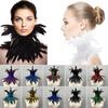 Women Party Accessories Feather Scarf Fur Shawl Gothic Clothes Halloween Decor