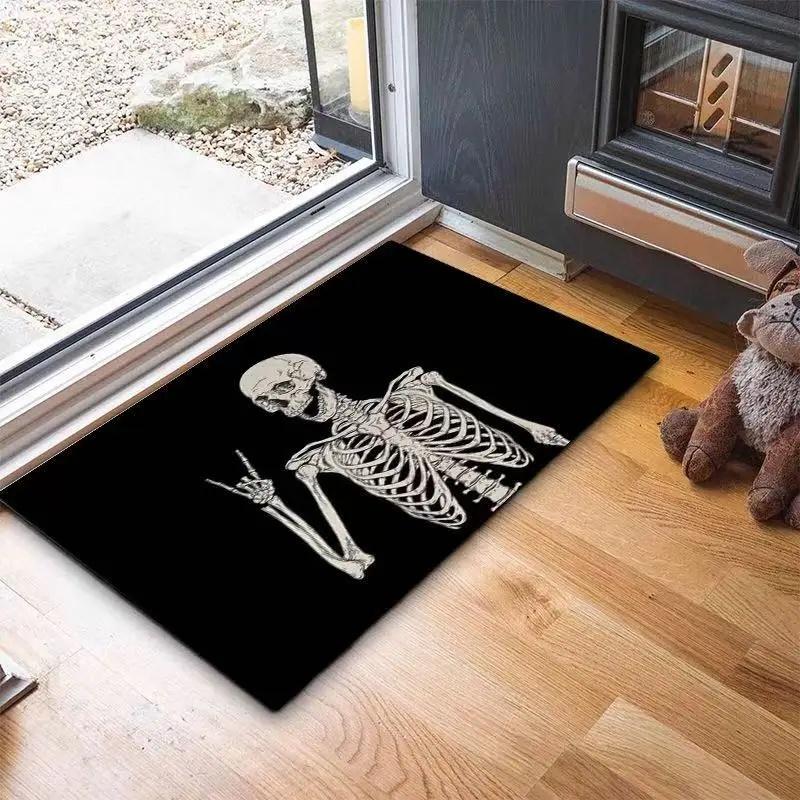 American Halloween Decorative Doormat Anti-Slip Foot Mat Home Bathroom Toilet Floor Mat for Entrance Hall Home Decoration