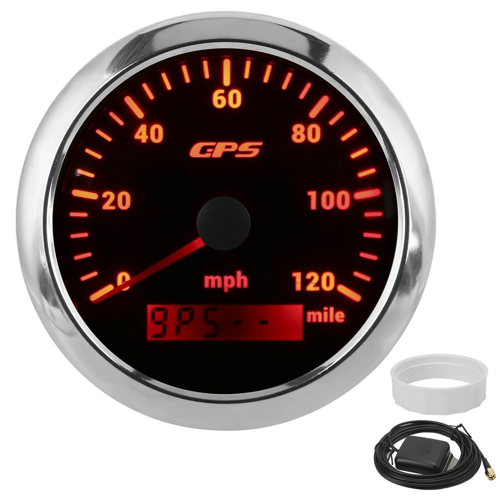 GPS-спидометр 85 мм Цельсия 3,35 дюйма Одометр 120 миль/ч Цельсия H IP67 Водонепроницаемый для приборной панели