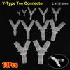 10Pcs Plastic 3 Way Connector PP PE Hose Fittings  for Aquarium Fish Tank Fittings