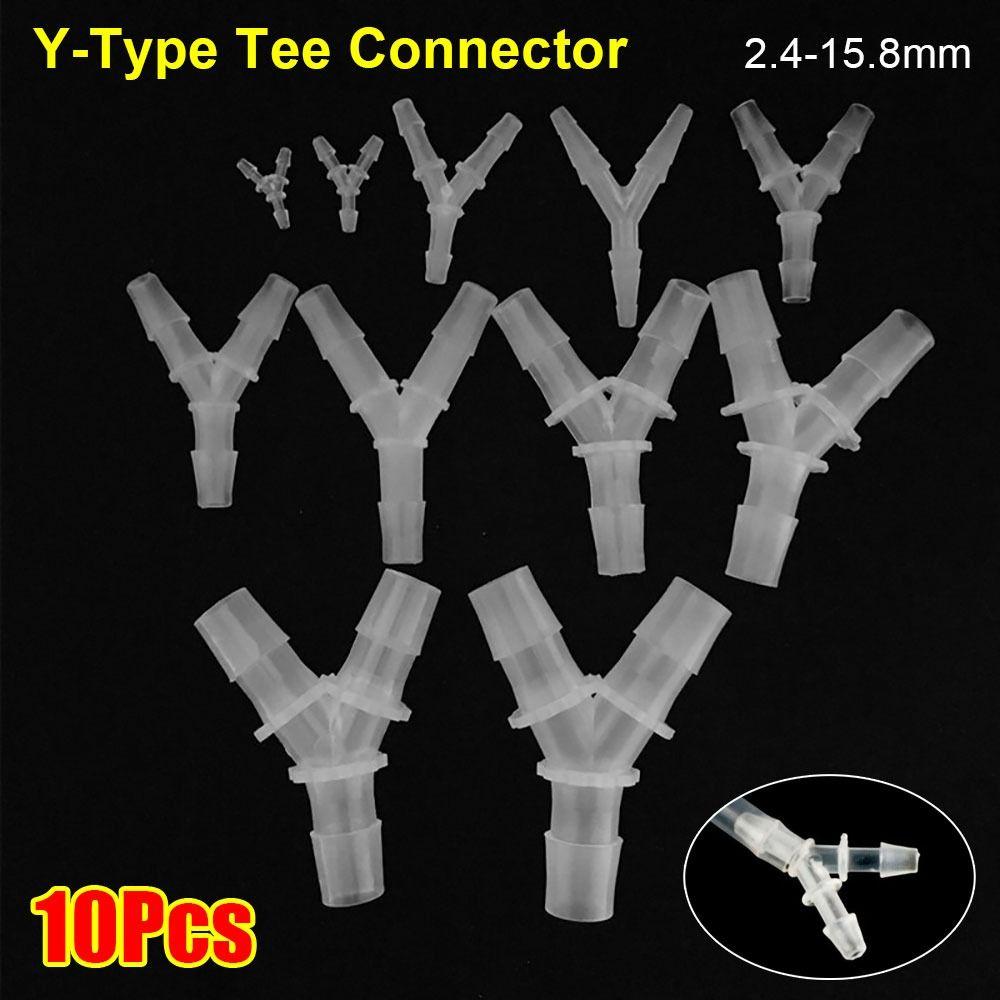 10Pcs Plastic 3 Way Connector PP PE Hose Fittings  for Aquarium Fish Tank Fittings