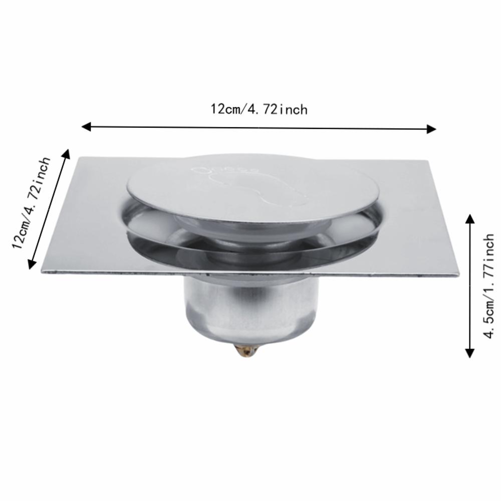 Removable Cover Grate Pedal Bounce Floor Drain Square Shower Drain Durable Floor Drain Garage