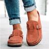 Summer Slippers Women's Round Toe Buckled Retro Shoes Slip On Mules Ladies Comfort Flats Female Casual Flat Clogs