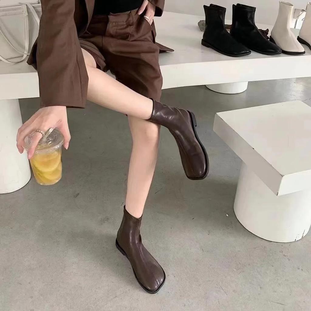 Женские ботинки, роскошные повседневные туфли из искусственной кожи для женщин, тренд 2024 года, удобные мокасины, короткие уличные осенние ботинки