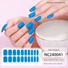 New Solid Color Simple Semi-cured Nail Stickers 20 Finger Gel Nail Stickers