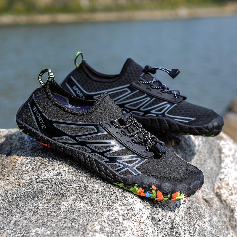 Уличные кроссовки для ручья мужские износостойкие быстросохнущие нескользящие летние для альпинизма, пешего туризма, амфибийные, спортивные, для рыбалки вброд