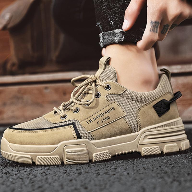 Fashion Men's Sneakers Autumn Comfortable Breathable Non-slip Running Shoe Thick-soled Wear-Resistant Work Shoes for Men Tenis Masculino