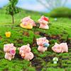 Little Pig Ornament Anti-fade Photography Micro Landscape Decoration Cartoon Props Plastic Cute Pig Characters Toys for Bonsai