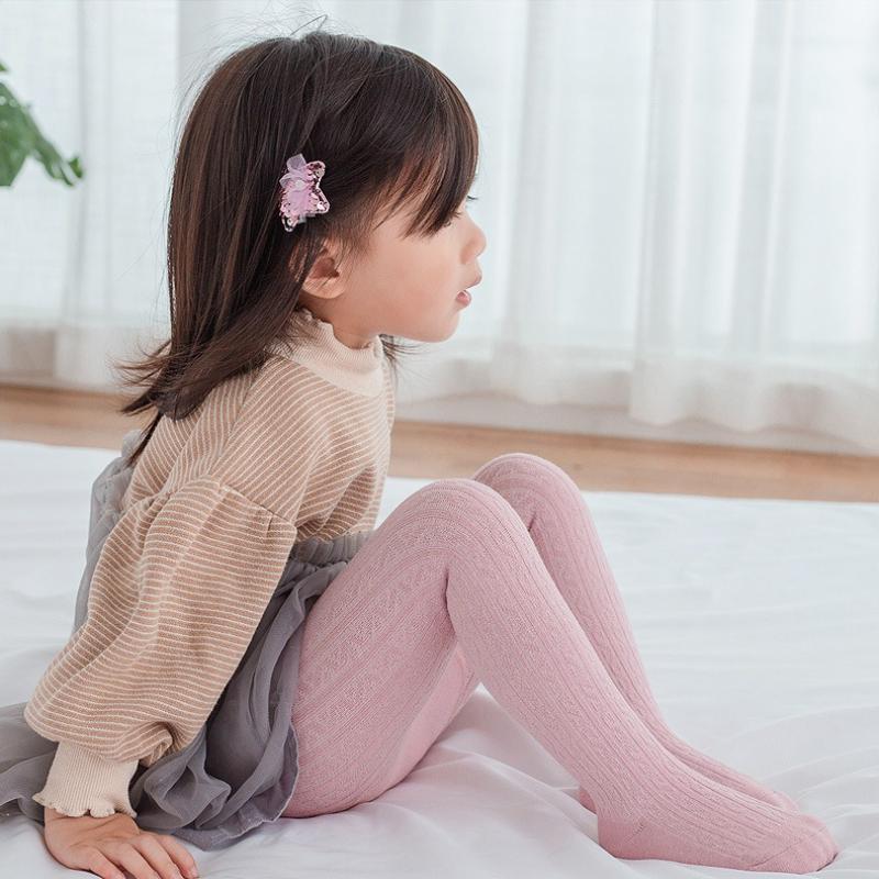 Chic Simplicity Kids Girl Pantyhose Fashion Solid Color Korean Legging Stocking for Children Autumn Spring Thicken Cotton Tights