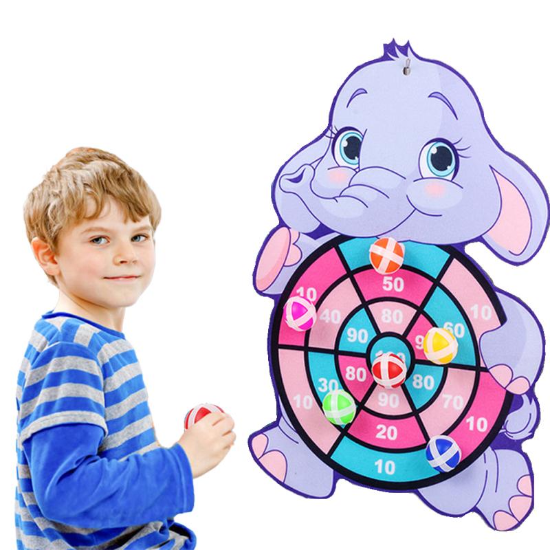 Kids Target Sticky Ball Dartboard Sports Game Toys Interactive Throwing Board Games Set For Outdoor