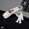 Astronaut Decor Action Figures And Moon Keychain Resin Astronaut Statue Room Office Desktop Decoration Presents Key Chain