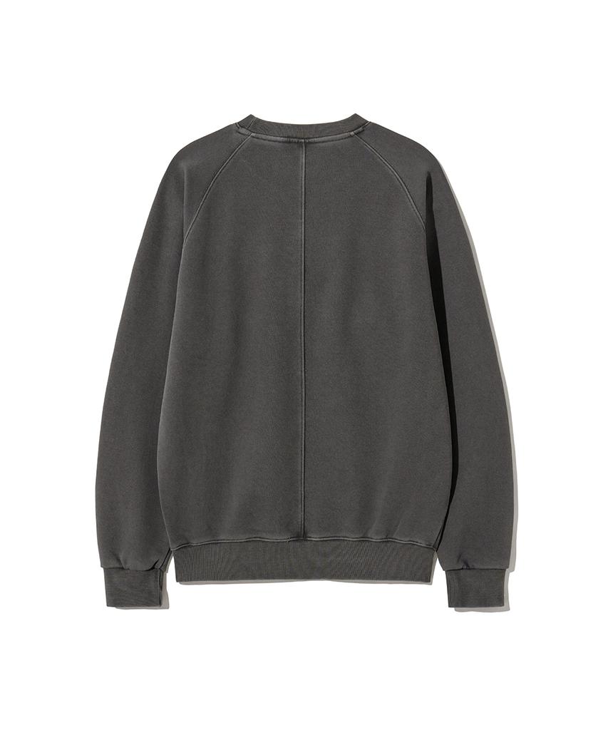 GAKKAI UNIONS Cut-Out Raglan Pigment Sweatshirt Charcoal