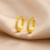 Mobius Twisted Huggie Hoop Earrings for Women, Geometric Micro Pave CZ Stone, 18K Gold Plated Waterproof  Ear Jewelry