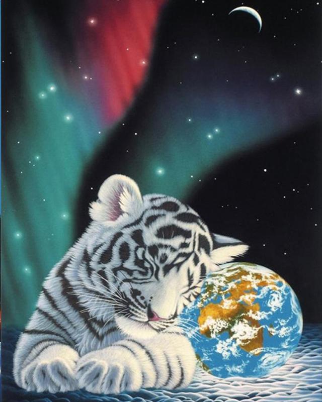 Набор для алмазной живописи животное 5D DIY Алмазная вышивка Белый тигр картинки из стразов мозаика распродажа набор для рукоделия