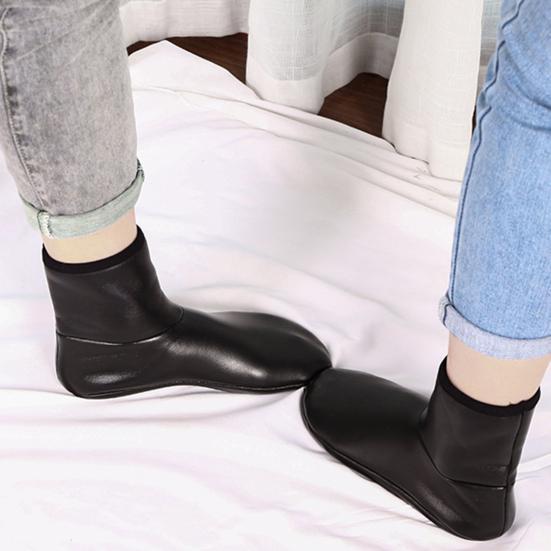 1 пара зимних носков с толстой плюшевой подкладкой, гладкая поверхность из искусственной кожи, водонепроницаемая, сохраняющая тепло, необрастающая, домашняя одежда, напольные или термоноски