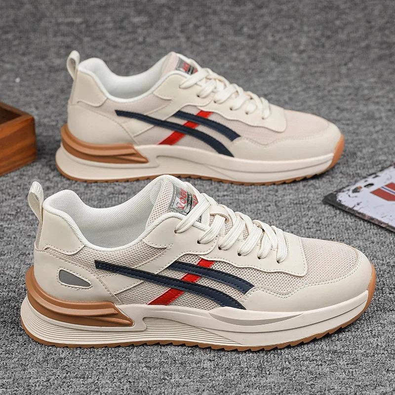 Men'S Sneakers Breathable Casual Shoe Lace Up Sport Running Shoes For Men Tennis Shoes Baratos Liquidación Envios Gratis