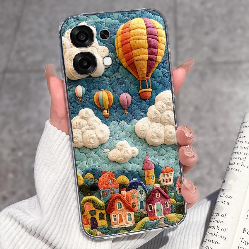 Для Oppo A6 Pro A6x A5x K13 Realme 15X C85 V70 V70s CT 7 7T 8 Чехлы для телефонов Красивые узоры Сакура Бабочки Корпус Мягкий силикон ТПУ Прозрачный корпус