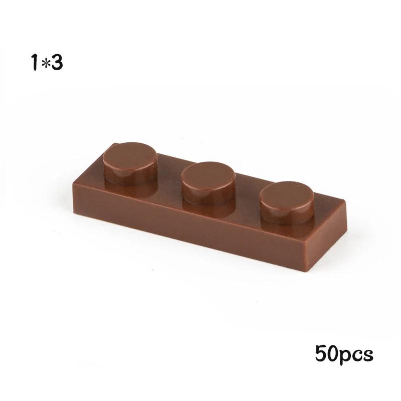 50 шт. Пластина 1x3 3623 Совместимая с Известным Брендом Строительный Блок Классические Строительные Блоки Игрушки MOC DIY