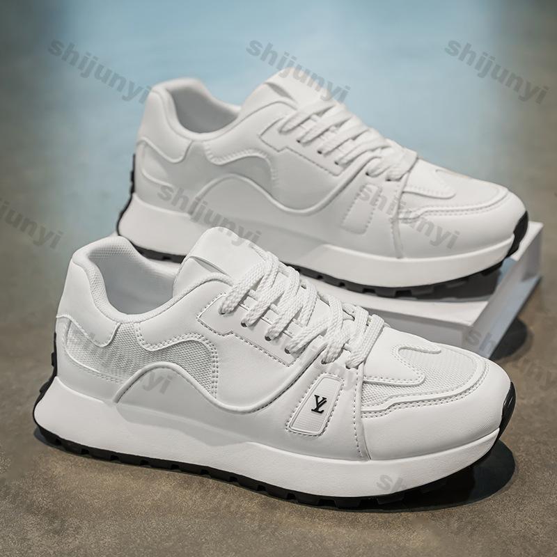 Модные Мужские Белые Кроссовки Осенняя Мода На Шнуровке Уличные Повседневные Обувь Легкая Удобная Сетчатая Дышащая Нескользящая Беговые Кроссовки