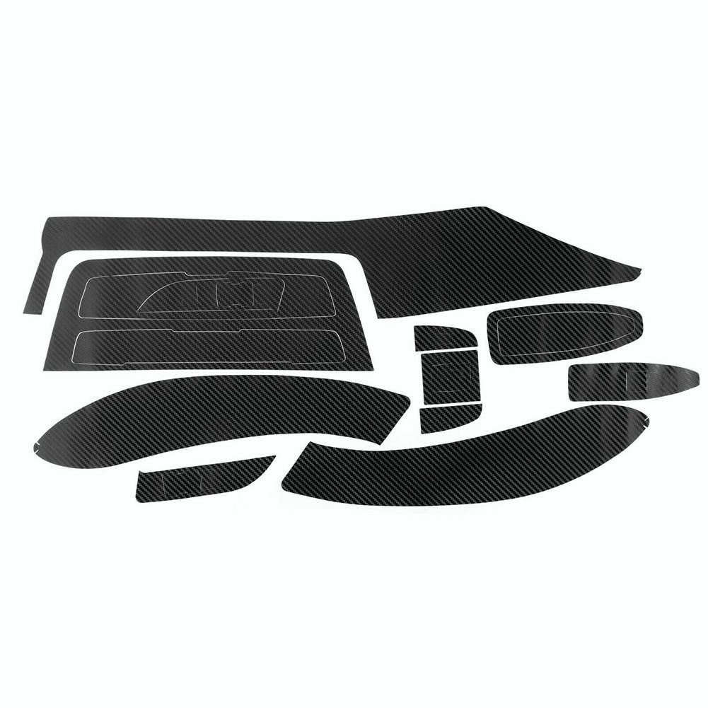 1 Комплект 3D Наклейка на Салон Матовая Черная Накладка из Углеродного Волокна Наклейка-отделка Только для BMW 3 Серии F30 F31 С Правым Рулем