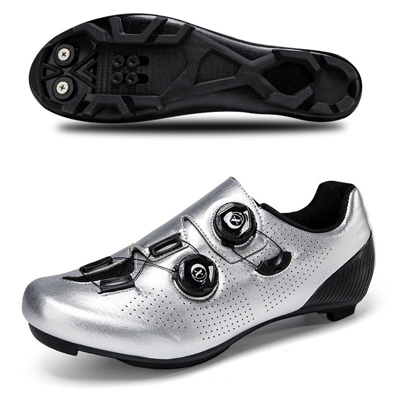 New Road Bike Lock Shoes Hard-soled Bicycle Shoes Set Breathable Unlocked Cycling Shoes Men's Mountain Cycling Shoes