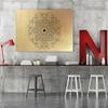 Feeby Canvas print, Gold geometric mandala motif
