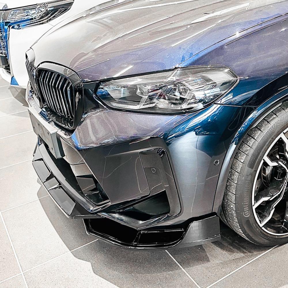 Front Bumper Lip Splitter Chin Spoiler For BMW X3M F97 X4M F98 LCI 2022+ Car Exterior Refit Replacement Accessories Parts