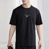 Li-Ning Тренировочная футболка из быстросохнущего шелка Ice Silk с круглым вырезом и коротким рукавом, мужские топы, черная ATSR039-1