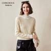 Kemon Boca Women's Color Block Pure Cashmere Mock Neck Sweater