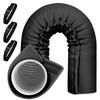 Portable Air Conditioner Duct Vent Cover Hose Protector Insulated Black Aircon Sleeve With Adjustable Elastic Bands