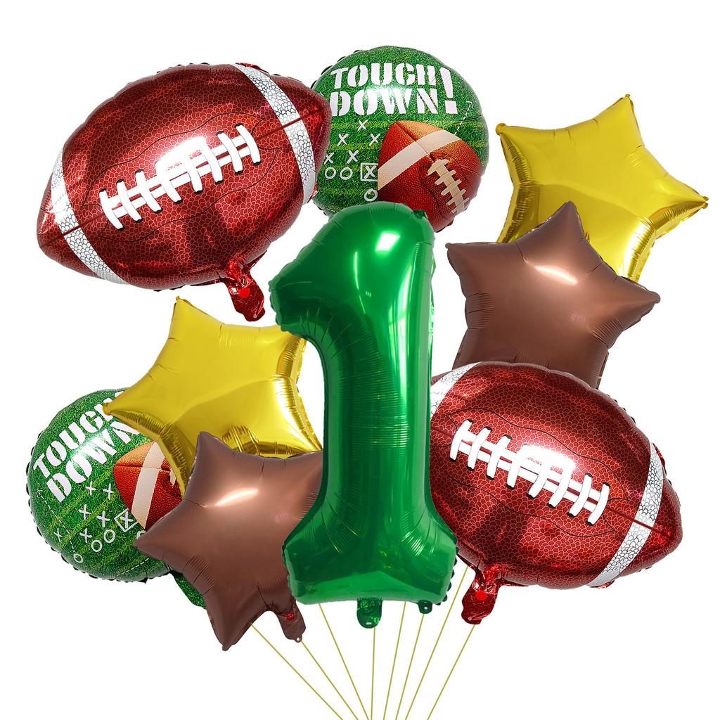 Rugby Balloon Set 32-inch Digital Children's Super Bowl Decorative Aluminum Film Balloon Scene Arrangement