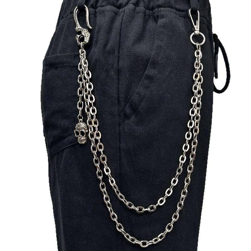 Панк Металл Паутина Скелет Подвеска Поясная Цепь Многослойная Джинсовая Цепь Хип-Хоп Цепь для Брюк Аксессуары для Одежды Подарки
