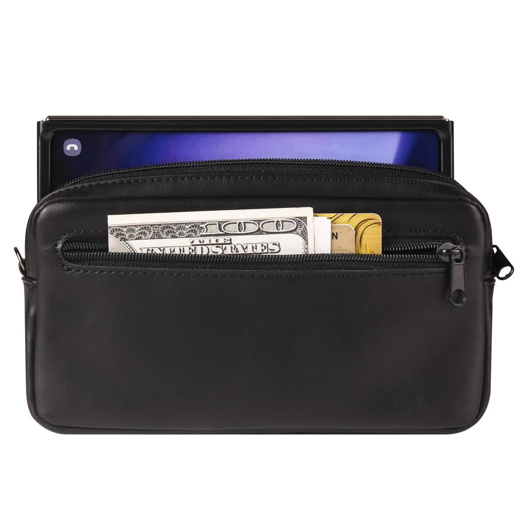 Чехол-кошелек из коровьей кожи с зажимом для ремня, мужская поясная сумка для iPhone 16, 15, 13, Pro, Samsung S24, S23, Redmi Note 12, Google Hand Holster Pouch