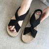 Summer New Women Sandals Weave Flats Shoes Bohemian Slippers 2025 Trend Casual Beach Flip Flops Woman Slides Sandalias