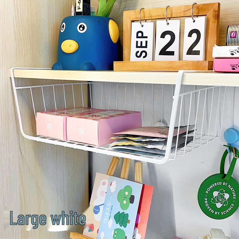 Настенная полка для хранения кухонных принадлежностей: Многоярусная подвесная корзина с держателем для бумажных полотенец и пищевой пленки.