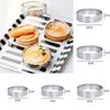 1PC Heat-resistant Stainless Steel Tart Mold Cake Mousse Mold Circle Cutter Tartlet Ring Cookies
