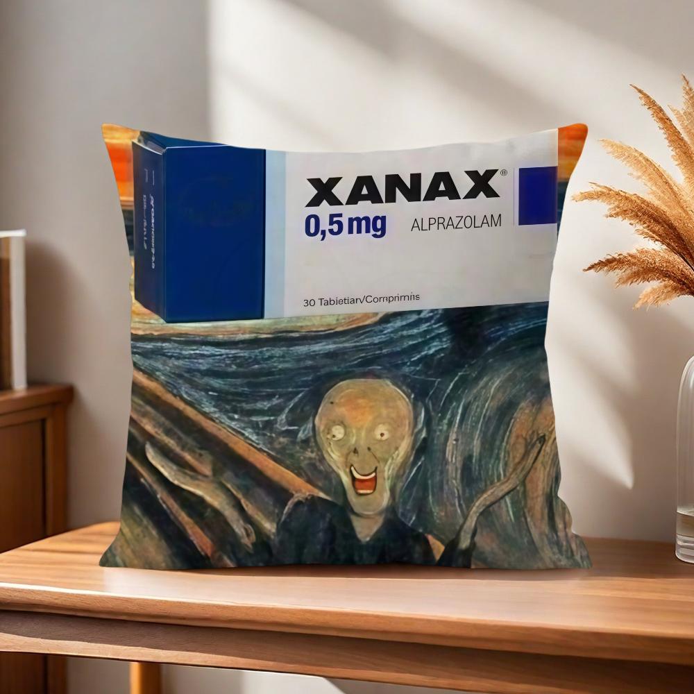 Смешная наволочка Xanax для дома, дивана, гостиной, офиса, кофейни, автомобильная наволочка