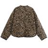 Parkas Leopard Winter Coats Woman Vintage Animal Print Quilted Jacket Women Autumn Long Sleeve Padded Jacket Short Coats