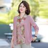 Блузка-кардиган для молодой мамы на весну и лето, весенняя рубашка для бабушки, фальшивая двойка, женская одежда в западном стиле для женщин среднего и пожилого возраста, лацканы