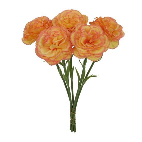 5 Pcs Artificial Faux Silk Carnation Picks 11.4" Fake Carnation Flowers with Stem for Wedding Home Table Centerpieces Floral Arrangement Decor