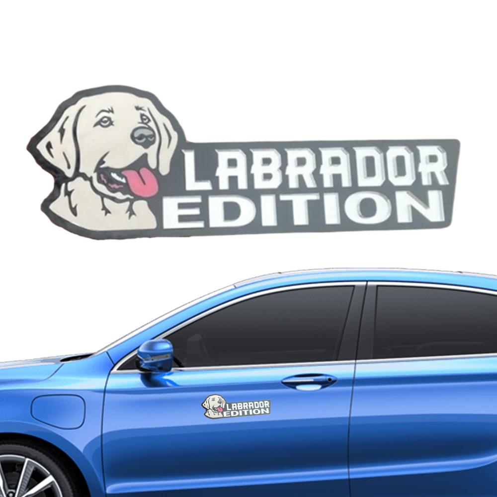 Наклейка на значок собаки, акриловая, милая, 3D, эмблема собаки, точная резка, забавные украшения для экстерьера автомобиля, прямоугольные эмблемы и значки для автомобилей