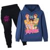 PB1219 Детский Kpop Мира Зои Руми Саджабойс Принт Толстовка с длинными рукавами Штаны Комплекты одежды для мальчиков и девочек