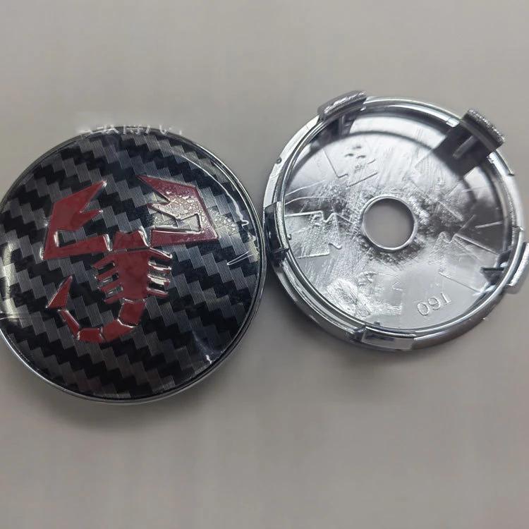 4PCS 60mm Car Wheel Hub Cover Emblem Sticker Accessory For Fiat Abarth 500 Tipo FR Panda Argo Freemont Viaggio Bravo Punto Doblo