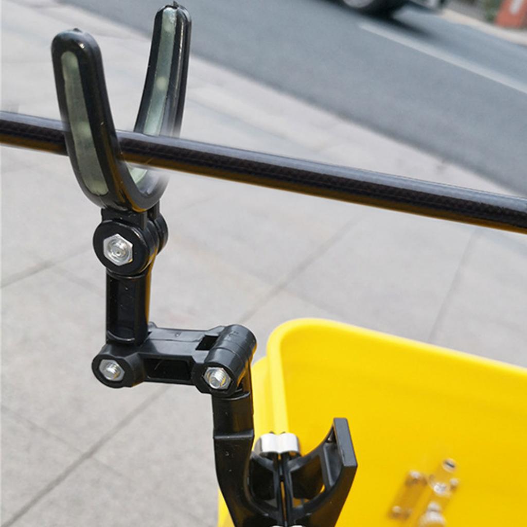Bridge Raft Fishing Rod Holder 360 Degree Rotations Adjustable Fishing Rod Rack Large Clamp Foldable Fishing Rod Holder