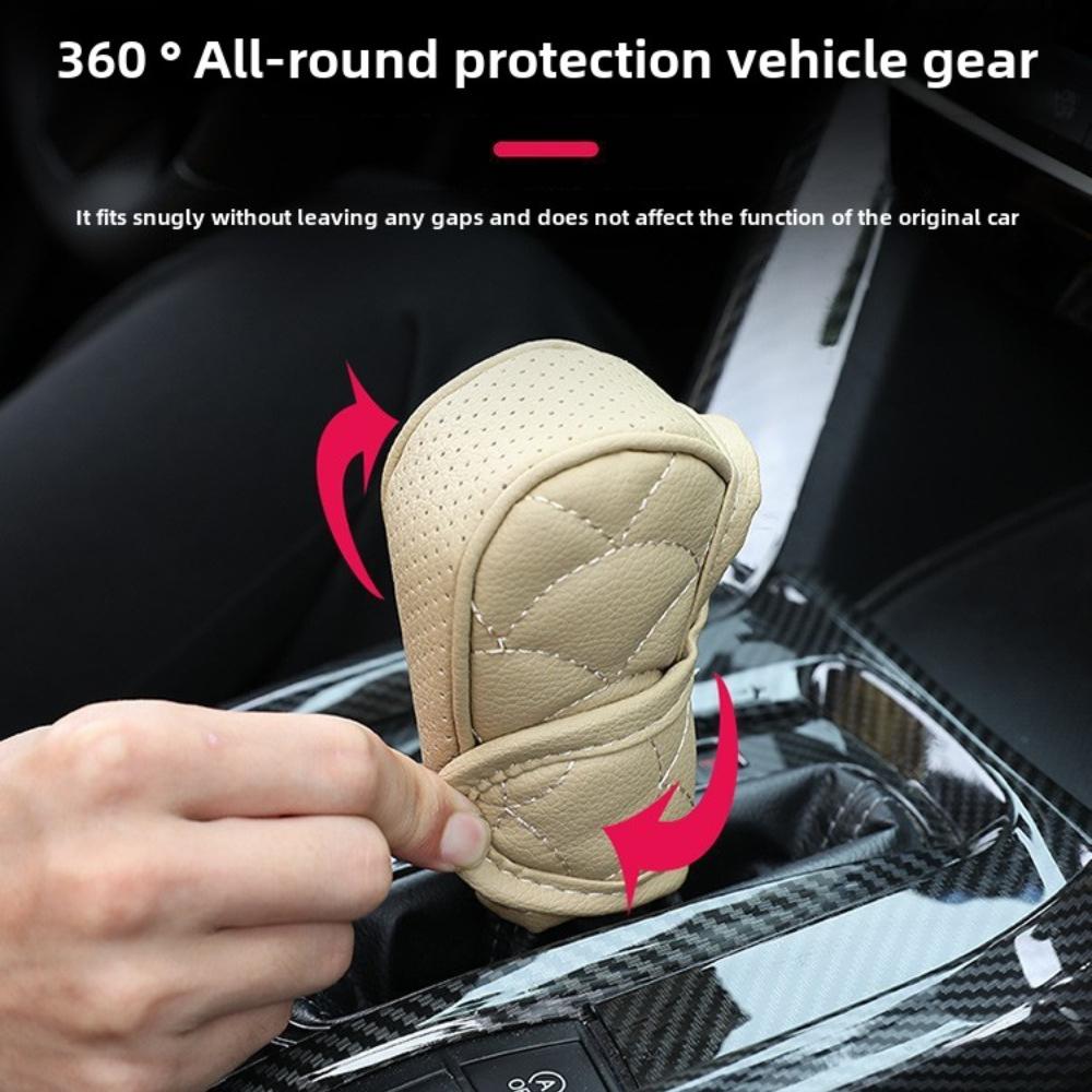 Защитный чехол для рычага переключения передач автомобиля, кожаный чехол для салона автомобиля, модифицированный пылезащитный чехол, универсальный чехол для ручки переключения передач