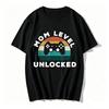 Mom Level Unlocked Gaming Enthusiastplayer freshUnisex Unisexs Loose Tshirt