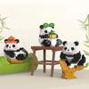 500PCS Creative Cute Mini Panda Building Blocks Micro Bricks Assemble Decoration Toy With Box Birthday Gift for Boys and Girls