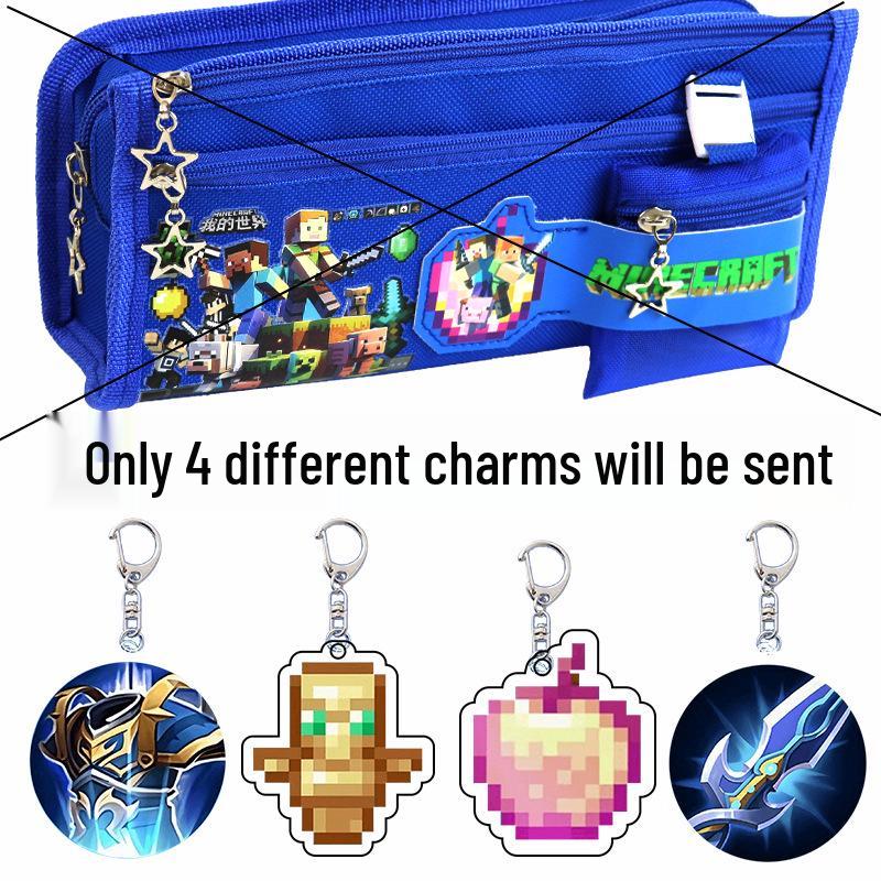 Пенал "Мир Стива" для учеников начальной школы с кошельком для монет и милым подвесом-амулетом