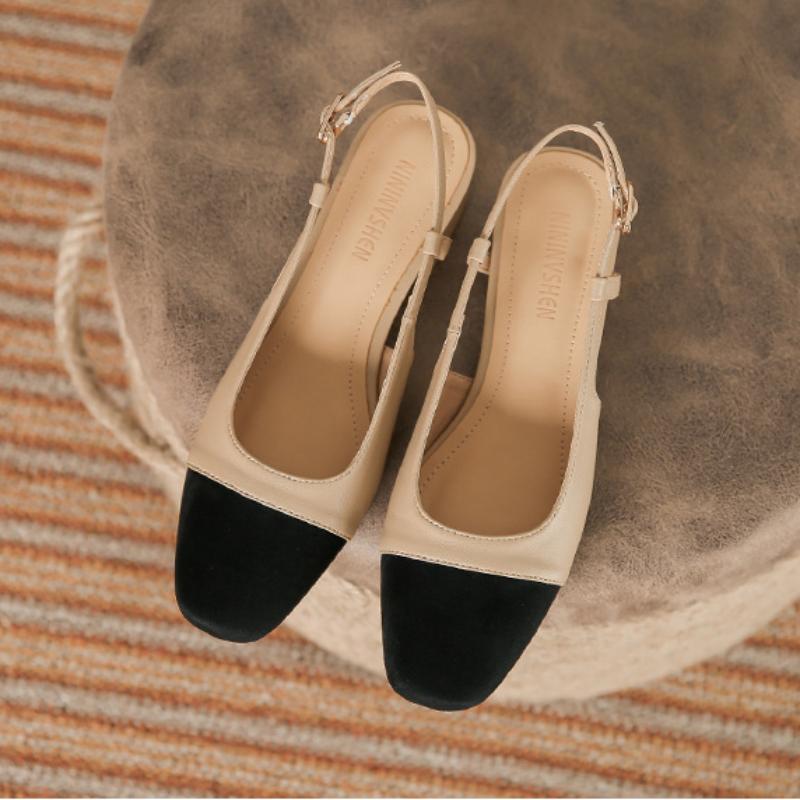 Женские французские полые модные туфли на среднем каблуке с квадратным носком, босоножки для свадебной вечеринки, повседневная обувь