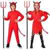 Satan Red Devil Kids Cosplay Costume